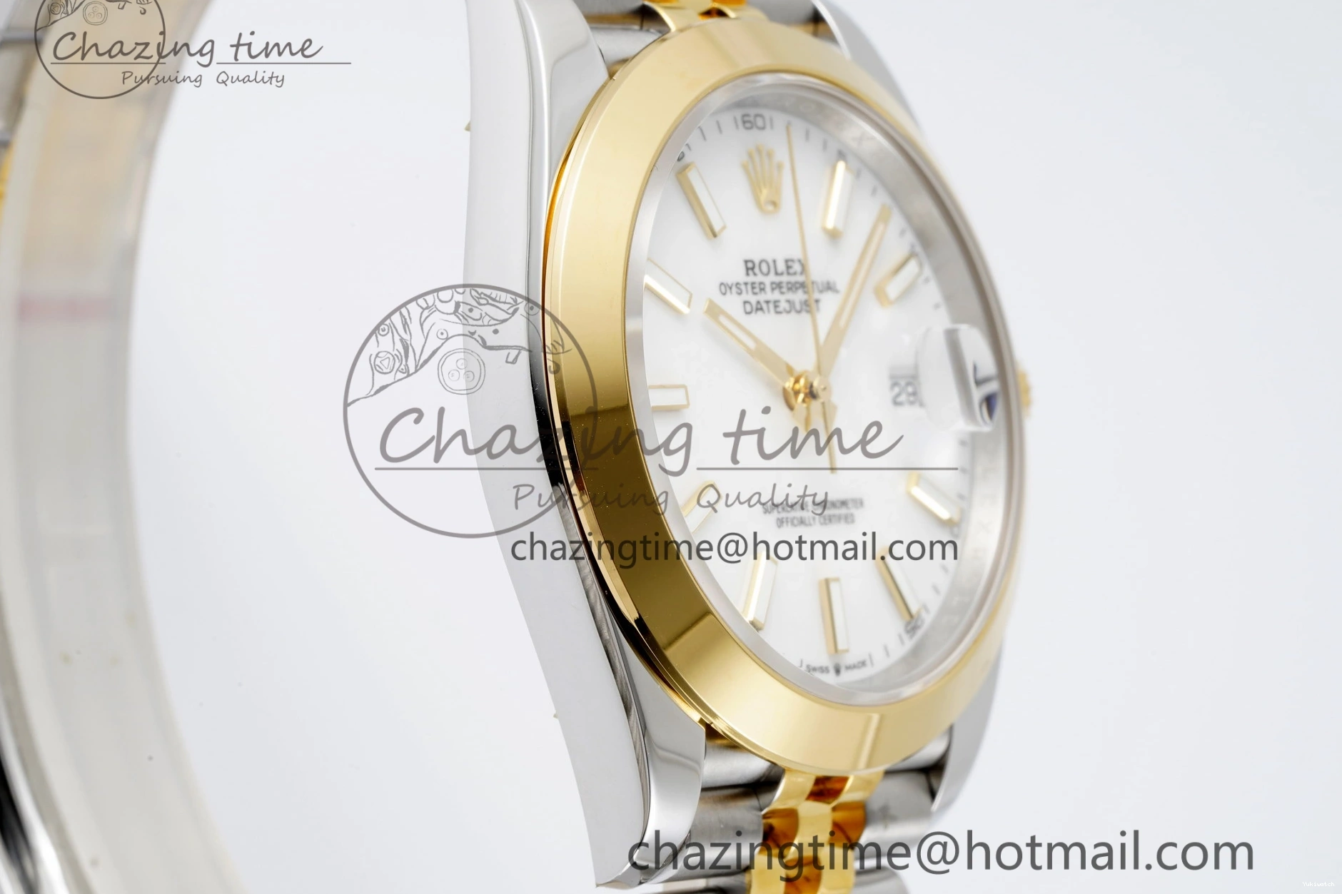 1:1 Polished SS DateJust Bezel 41 Dial Steel Edition on KING Bracelet White Jubilee VR3235 904L Best YG 0306